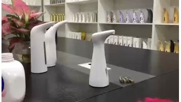 White soap dispenser
