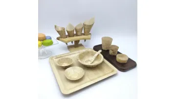 Degradable Palm Leaf Plate for Barbecue, Disposable Outdoor Utensils, Eco-Friendly1