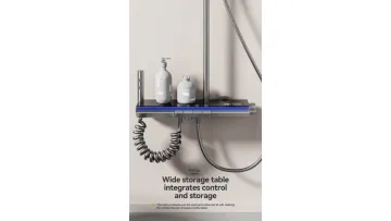4046 Ambient Light Digital Display Temperature Control Shower Set1