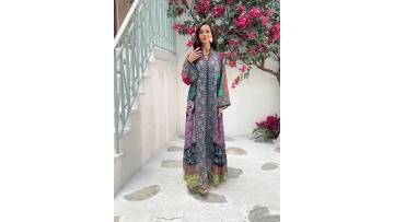 Floral Printed Rhinestone Maxi Dress (1)