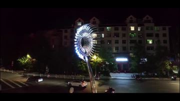 Stainless Steel Luminous Rotating Windmill