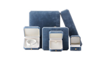 Hanhong wholesale custom luxury jewelry packaging box bracelet set jewelry box light blue velvet necklace ring jewelry box1