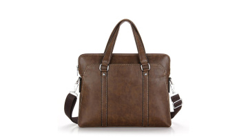 Wholesale 2020 new design fashion style Brown  briefcase leather business bag for men1