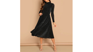Hot Selling Glamorous Glitter Sequined Leopard Flare Midi Dress for Woman1