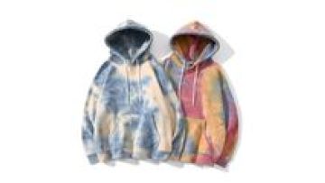 Mens Hoodies Tie Dye Sweatshirt Streetwear Customization Logo 100% Cotton Hip Hop Male Oversized Hoodie Men1