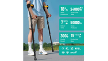 Young People and Elderly Single or Double Leg Injury Rehabilitation Folding Arm Support Elbow Cane for Fractures Walking1