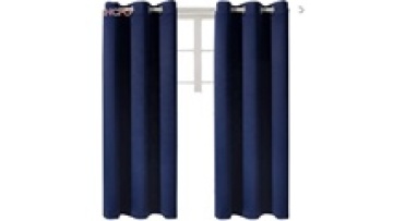 French Window Navy Blue Curtains For Living Room1