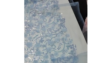 2021Hot blue french lace fabric sequins tulle lace fabric india net fabric embroidered lace for evening dress1