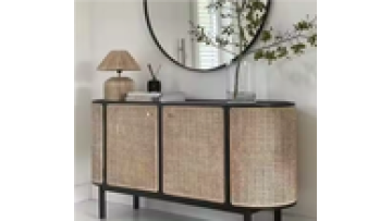New Style  High Quality Nordic Style Sideboard Natural Storage Display Tv Tool Living Room Rattan Wood Cabinet1