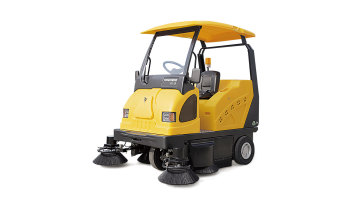 E800W road sweeper is working