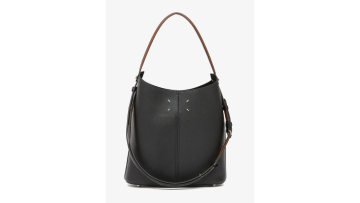 Classic Black and Brown Shoulder Bag
