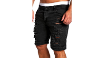 High Quality Plain Jean Ripped Shorts for Men Custom Logo Man Shorts Pants1