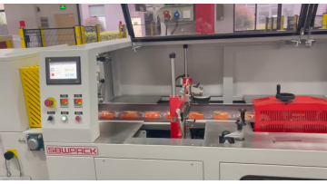 Continuous motion side sealer TBJ line to pack small soap boxes at speed high speed with perfect packaging finishing