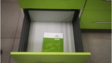 199mm round top double wall drawer system with soft closing slide1
