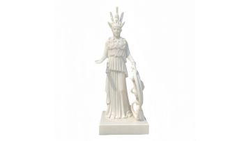 Timeless Beauty: Authentic White Marble Varvakeion Athena Statue