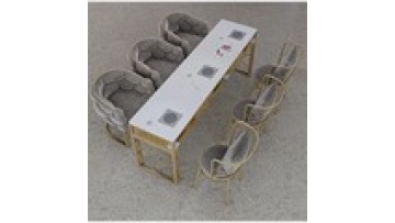 wholesale Free sample New models Modern style wireless charge marble furniture Manicure  Beauty salon Nail table1