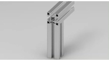 Screw connection of aluminum profiles