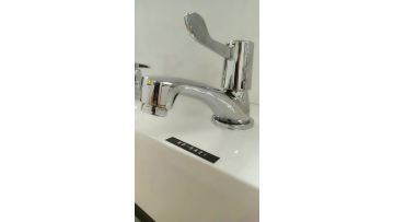 Chrome plated brass sink Basin Cold Tap.mp4