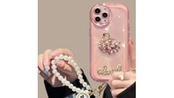 Customizable Pattern TPU Protective Cover for Redmi A3-4G/Xiaomi 14/Redmi 14Cultra with Rhinestone Swan Design1