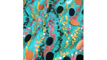 2021 High Quality Multi-color Sequin Wedding Mesh Fabric Indian Fabric For Dress1