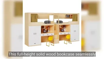 Solid Wood Bookcase for Home Display Storage1