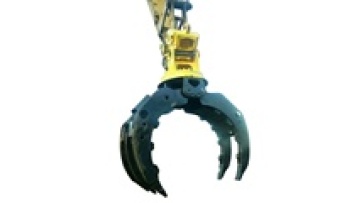 Zx160 PC120 Excavator Hydraulic Wood Grapple Shear with Tree Chain Saw1