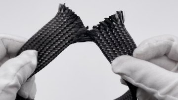 Factory price  high abrasion resistance heat resistant Carbon fiber braided sleeve for wire protection1