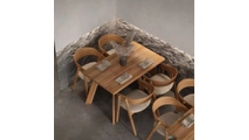 Free sample fashion commercial modern wooden furniture cafe metal and wood dining restaurant kitchen table1