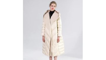 Women Double Hoods Long Down Coat