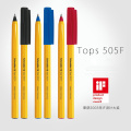 LifeMaster Schneider Tops 505F Yellow Body Super Large Ink Volume Ballpoint Pen Black/Blue/Red Writing Supplies