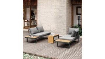 Hot sale Free sample High density sponge Waterproof  Metal  Aluminum alloy Hotel Patio Garden  Outdoor sofa1