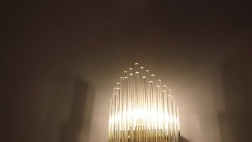 Glass strip gold luxury wall lamp