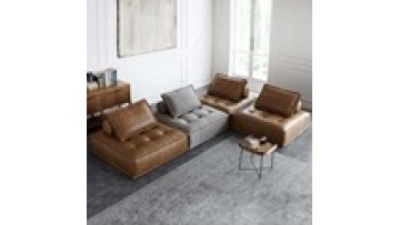 Living Room Furniture Sofa Set Luxury House  Modular Sofa Set Leather Upholstery Fabric sectional Sofa1