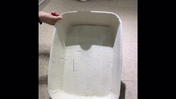 Disposable Biodegradable Recycled Paper Pulp Molded Cat Litter Box1