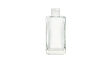 100 ML Clear Square Glass Bottle With 22/410 Neck