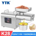 YTK K28 Automatic Oil Press Household FLaxseed Oil Extractor Peanut Oil Press Cold Press Oil Machine 1500W（max）