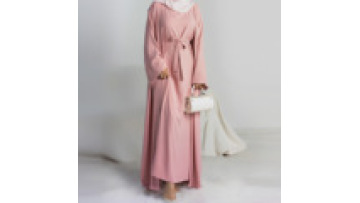 Abaya Wholesale Full Length Open Abaya Modest Long Robe Tie Waist Islamic Clothing for Muslim Women1