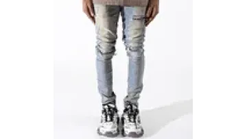 Street Wear Oem High Quality Custom Fashion Casual Skinny Light Wash Ripped Distressed Pants For Men1