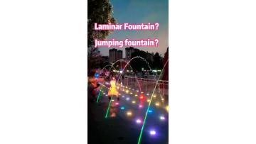 Outdoor laminar fountain