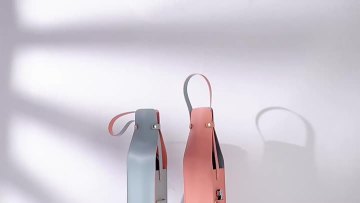Single bottle PU leather wine carrier bag