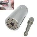Krachtige Universal Torque Wrench Head Set Socket Sleeve 7-19mm Power Drill Ratchet Bushing Spanner Key Magic Multi Hand Tools