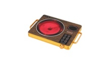 Wood Grain Design Touch Control 4400W Full Microcrystalline Glass Plate Electric Infrared Cooker Induction Cooker1