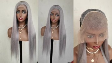 New Arrival Raw Indian Hair Colored Bob Wigs Short Frontal Lace Grey Wigs Human Hair Lace Front Straight Wig For Black Women1