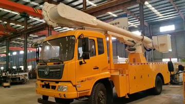 Electric aerial work operation vehicle