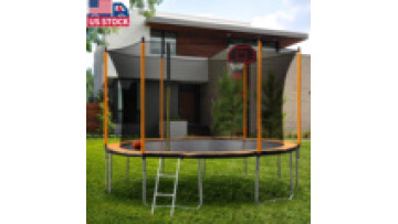 US local stock 12FT Trampoline for Kids Family garden backyard play jumping1