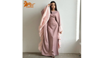 Luxury Applique Abaya Dubai Muslim Elegant Robe Middle East Lace Sleeve Maxi Dress for Women1