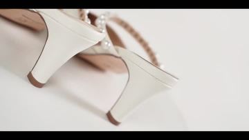 Bride Black Kitten Heel Wedding Mules