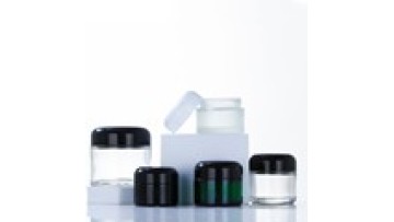 New Product 15ml 20ml 25ml 50ml 60ml 100ml Clear Blue Green Matte Frosted Black Coloured Round Pots Glass Cosmetic Cream Jars1