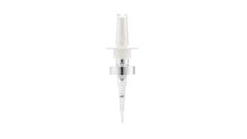 20MM shiny silver crimp pump with nasal sprayer