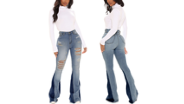 Hot Cheapest Sexy Girl Boot Cut Mid Waist Flare Denim Jeans for Women Pants1